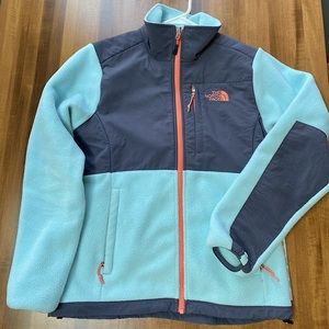 The North Face Denali fleece jacket - ice blue, graphite, orange